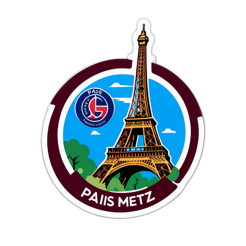 Sticker cu peisaj urban: PSG - Metz