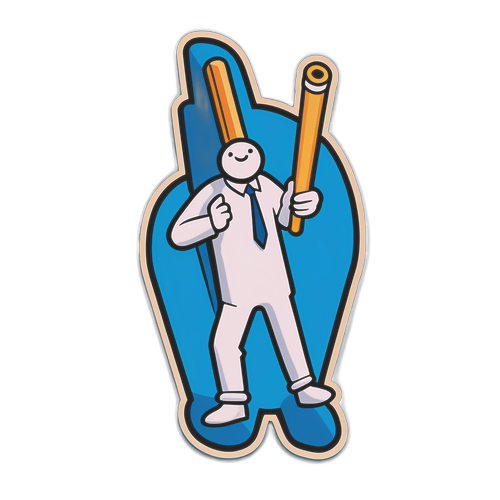 Stylizovaná postava s testovacím tyčí