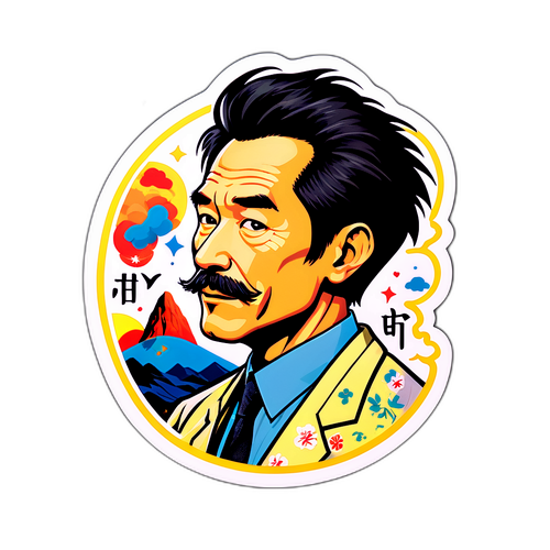 スタイリッシュなイラストステッカー