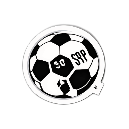 Sticker cu minge de fotbal 'Sportive'