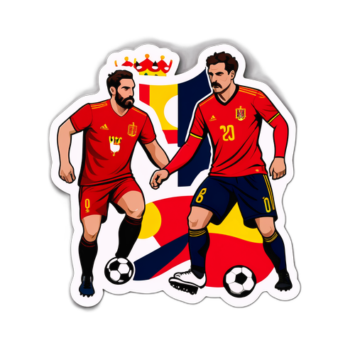 Kibandiko kinachosimamia ushindani kati ya England na Hispania