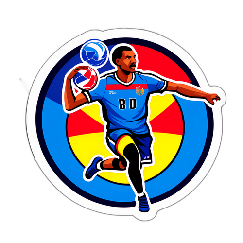Dynamic Lauge Handball Sticker