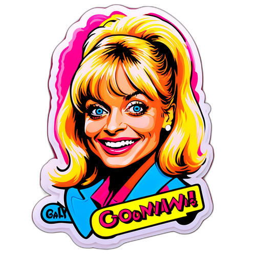 Nostalgisk klistermärke med Goldie Hawn