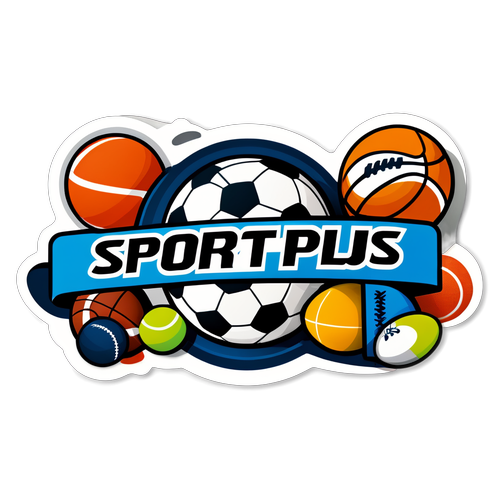 Sportovní banner CT Sport Plus s různými sportovními symboly a grafickými prvky