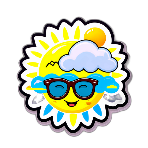 Stiker Cuaca Ceria