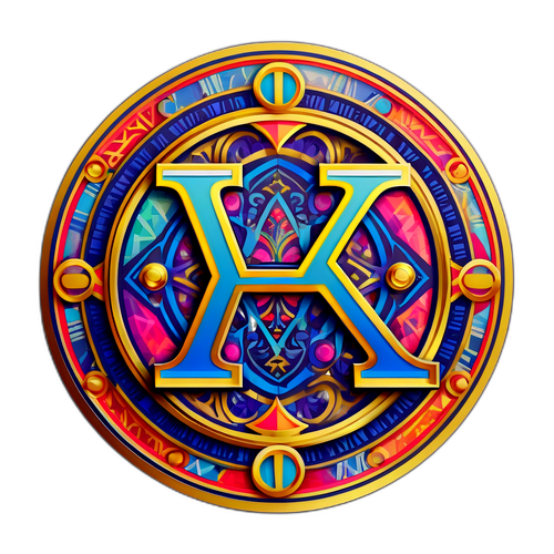 रंगीन पैटर्न और बनावट के साथ रोमैन नंबर कला में 'XXIV' का रचनात्मक प्रदर्शन