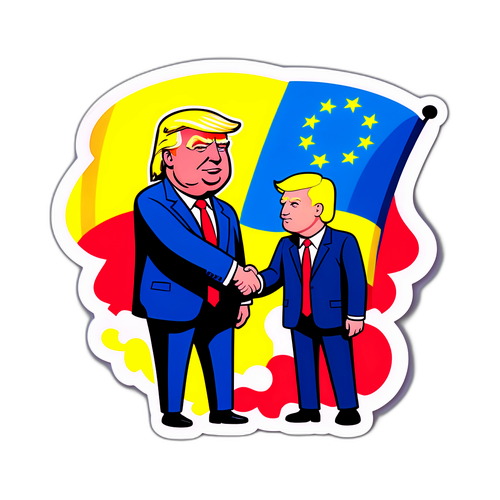 Diplomatic Handshake: Trump and Ukraine's President