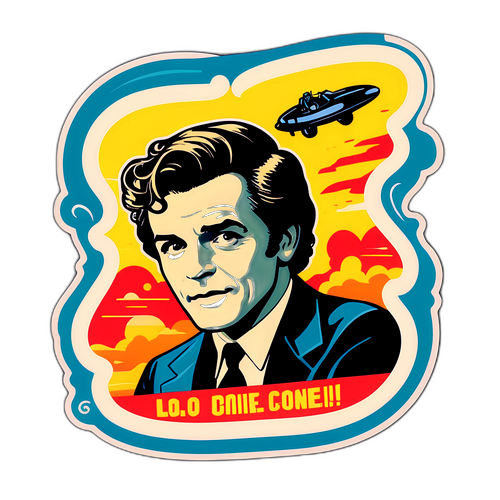 En kunstnerisk fremstilling av et klassisk filmmoment