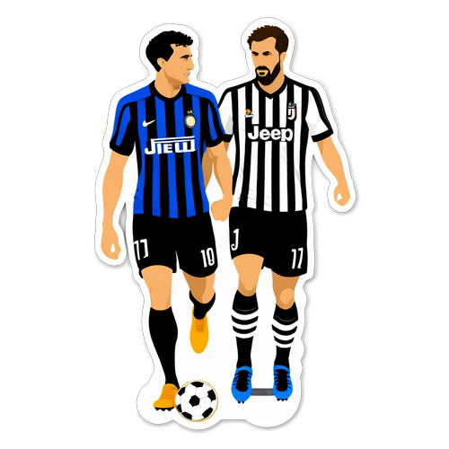 ¡La Batalla Épica! Inter vs Juventus: Diseño Dinámico que Captura la Rivalidad del Fútbol Italiano