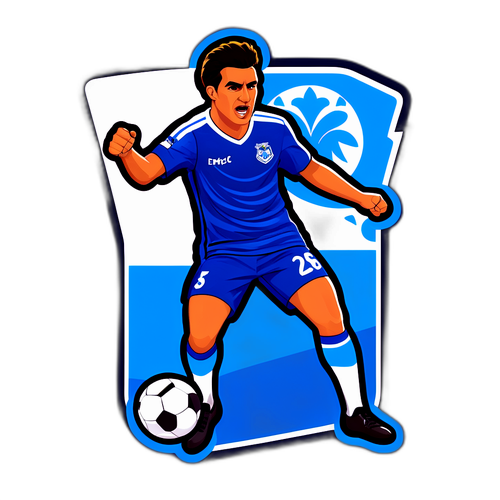 Sticker de Emelec en un partido de fútbol