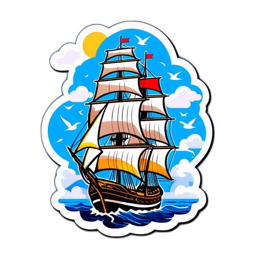 Illustration de la Concordia naviguant sur une mer calme