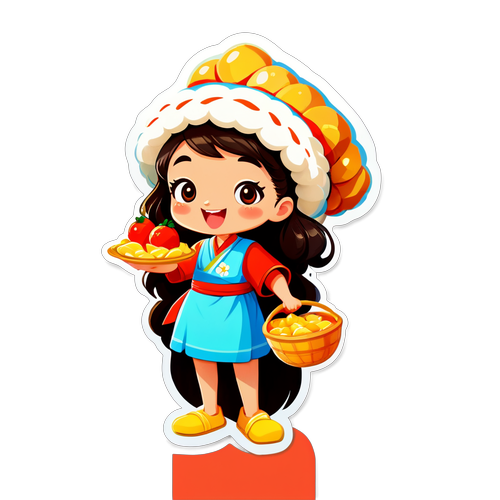 夏季傳統美食角色貼紙