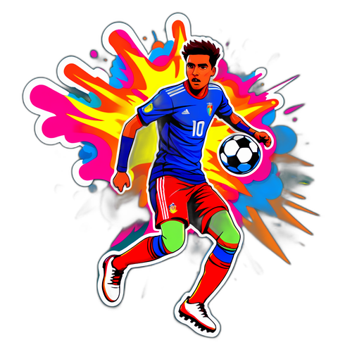 Adesivo Vibrante de Jorge Carrascal em Ação