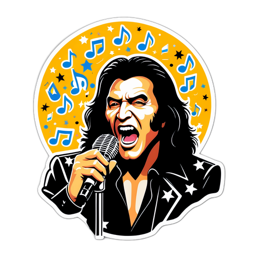 Gene Simmons Sångare Sticker