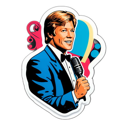 Classic Movie-Themed Sticker of Jack Wagner