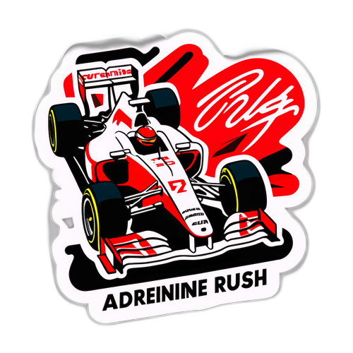 Racing-tema klistermærke med Formel 1 bil