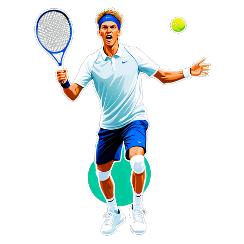 Jannik Sinner met tennisracket