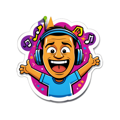 En sjov cartoon med en glad dreng