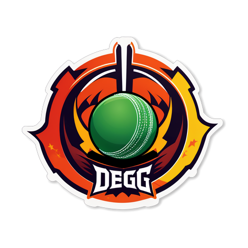 Design cu mingi de cricket zburătoare și logourile echipelor LSG și SRH