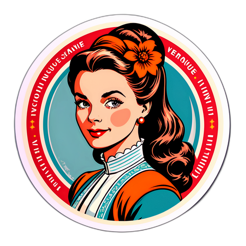 Retro sticker van Véronique Jannot