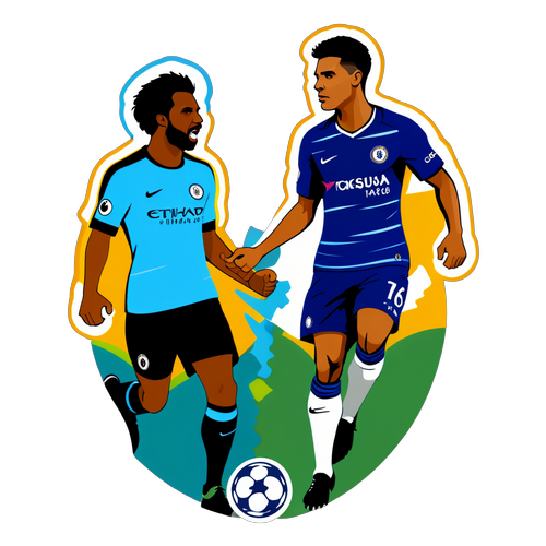 Epic Showdown: Chelsea vs. Manchester City Rivalry Unleashed in Stunning Split Design!