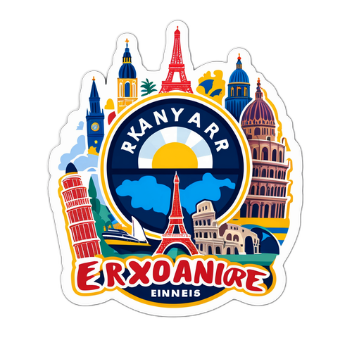 Sticker Ryanair: Esplora l'Europa!