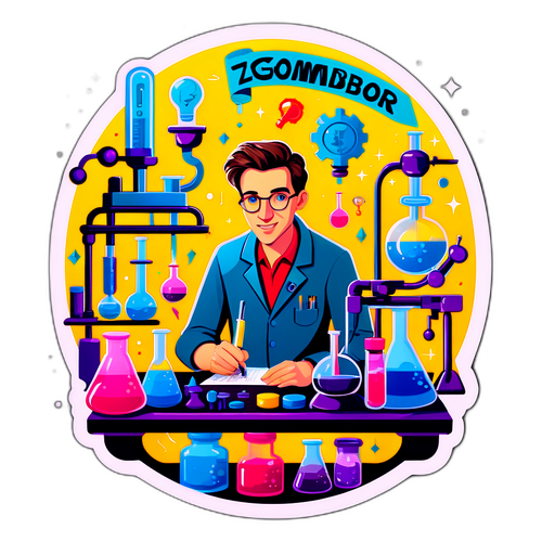 Gruber Zsombor fiatal feltaláló laboratóriumában