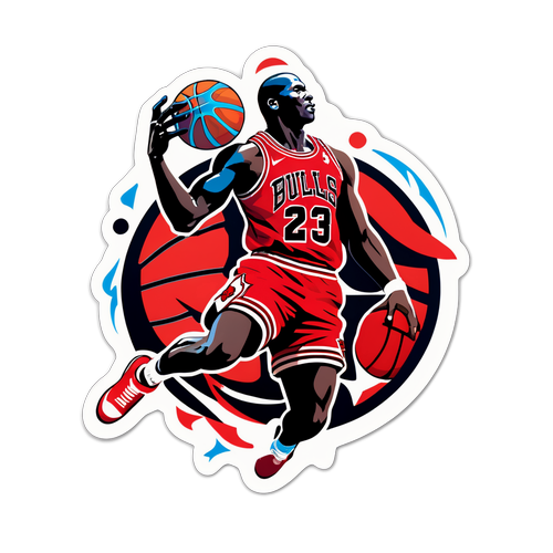 Legendary Dunk Pose of Michael Jordan