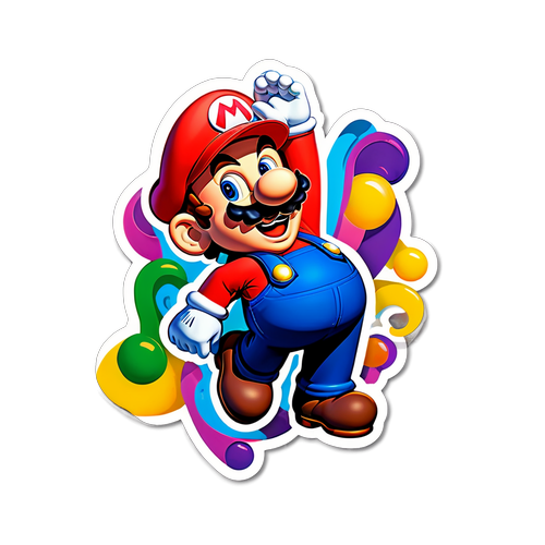 Scopri il Fantastico Sticker di Mario Orfeo: Colori Vibranti e Note Musicali Che Ispirano!