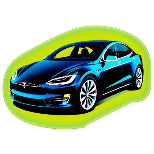 Vibrant klistremerke for Teslas Model Q