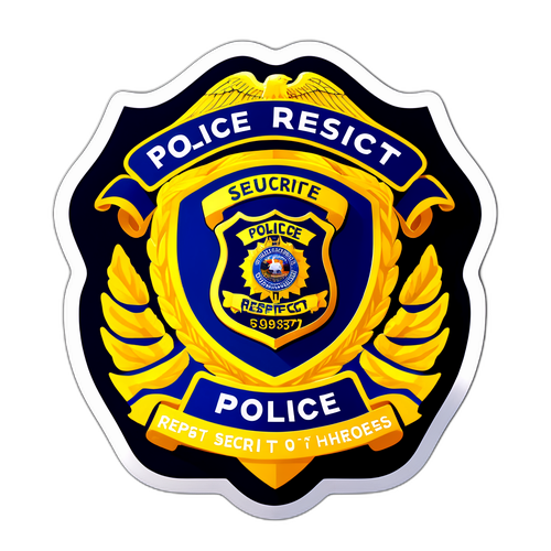 纪念警徽贴纸
