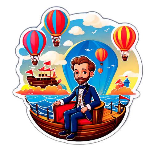 Sticker van Pierre de Maere op een schip