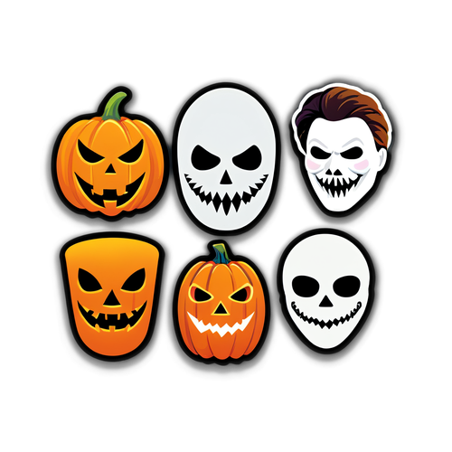 Scopri il Nuovo Sticker di Film Halloween: Mostri Iconici, Zucche e Costumi da Brivido!