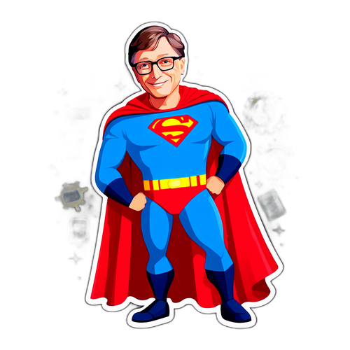 Bill Gates como Super-Herói da Tecnologia