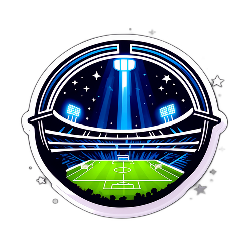 Pemandangan Perlawanan Malam di Stadium