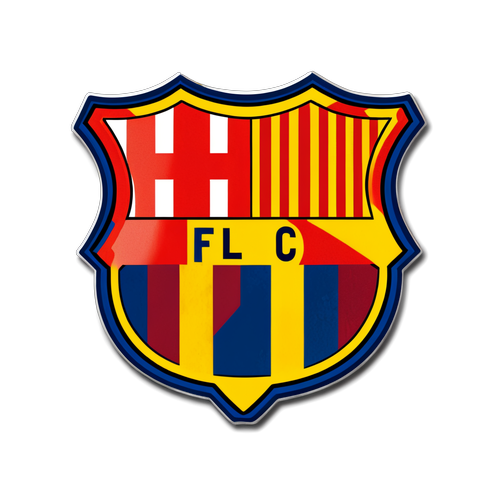 Autocolant cu tema Barcelona - Fotbal