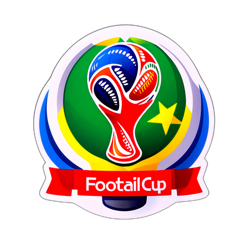 Informative Aufkleberdesign für die Fußball-Weltmeisterschaftsauslosung