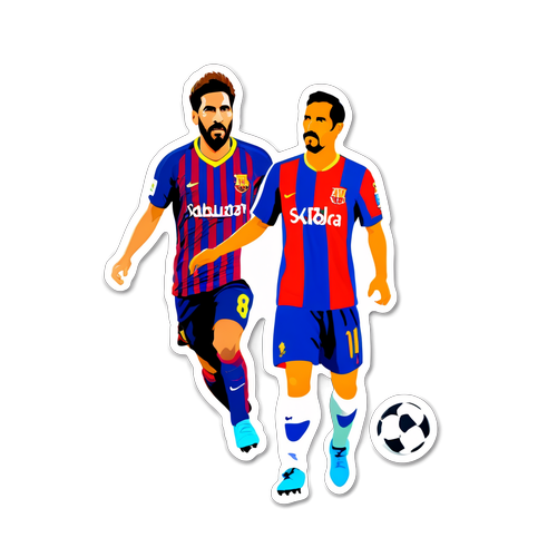 Silhouette Legenda! Sticker La Liga yang Memukau dengan Warna Warni Sepak Bola Spanyol!