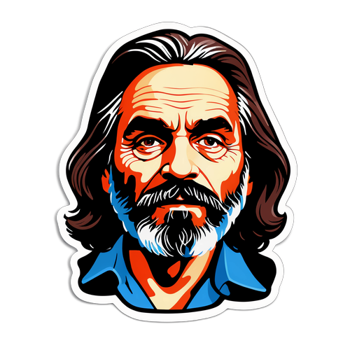 Illustration sombre de Charles Manson