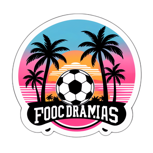 An Artistic Design of Inter Miami's Logo with Soccer Elements