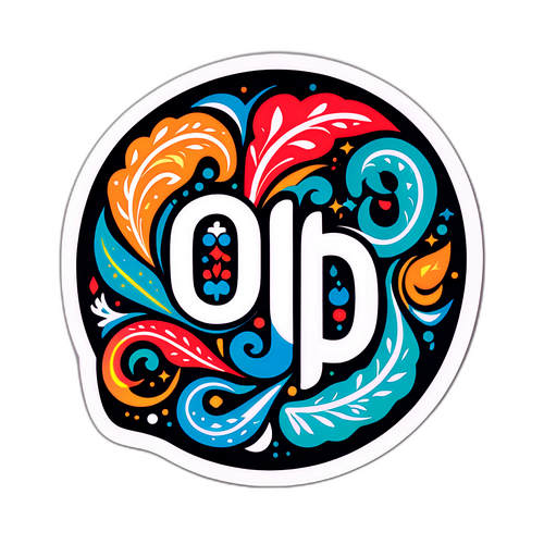 Abstrakt og Fargerik Design med 'ØP'