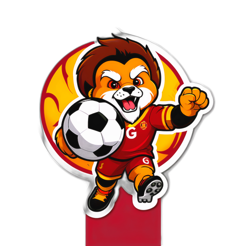 Galatasaray-maskot i dynamisk design