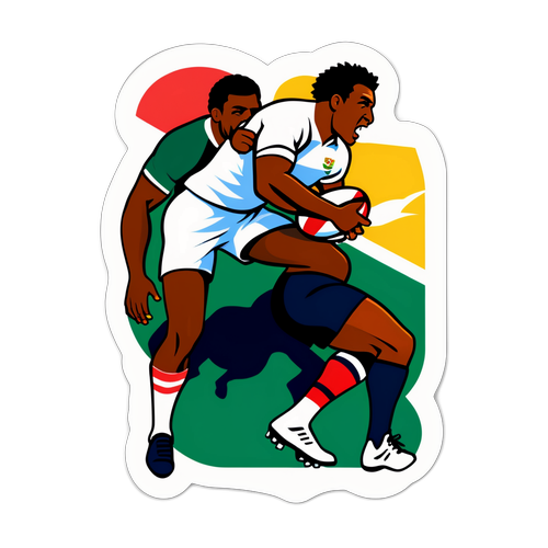Scène de rugby dramatique entre l'Afrique du Sud et l'Angleterre