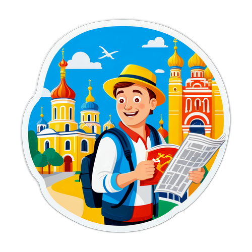 Смішний турист у Запоріжжі