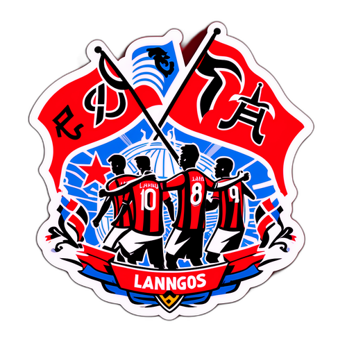 Vintage-Style Flamengo and Lanús Fans Sticker
