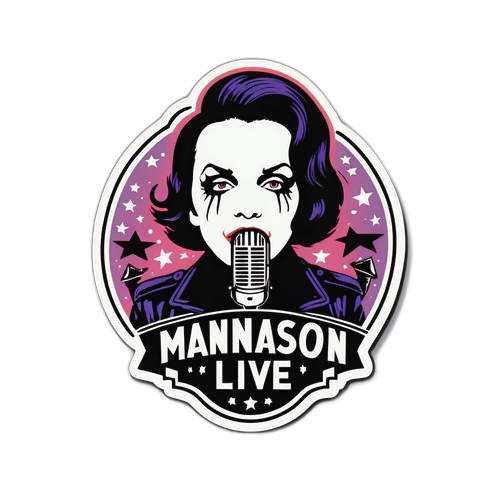 Retro Microfoon Sticker