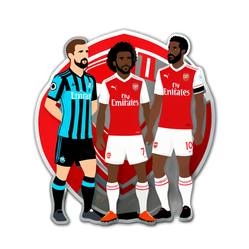 Sticker voor de match Arsenal - Newcastle