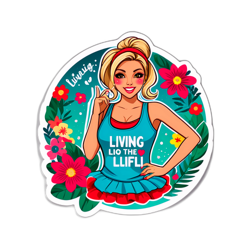 Sticker de Wanda Nara en una pose glamorosa