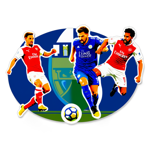 Dynamic Football Match Scene: Leicester City vs. Arsenal