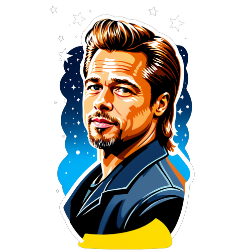 Hollywood stílusú Brad Pitt portré